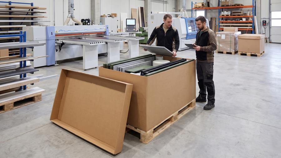 Büromodel remplace ses caisses de transport en bois par du carton ondulé
