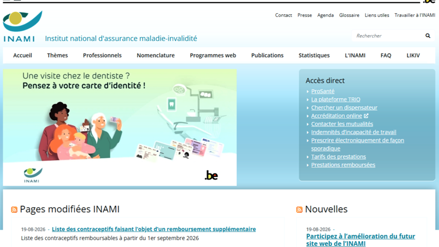 Que pensez-vous du site web de l'INAMI ?