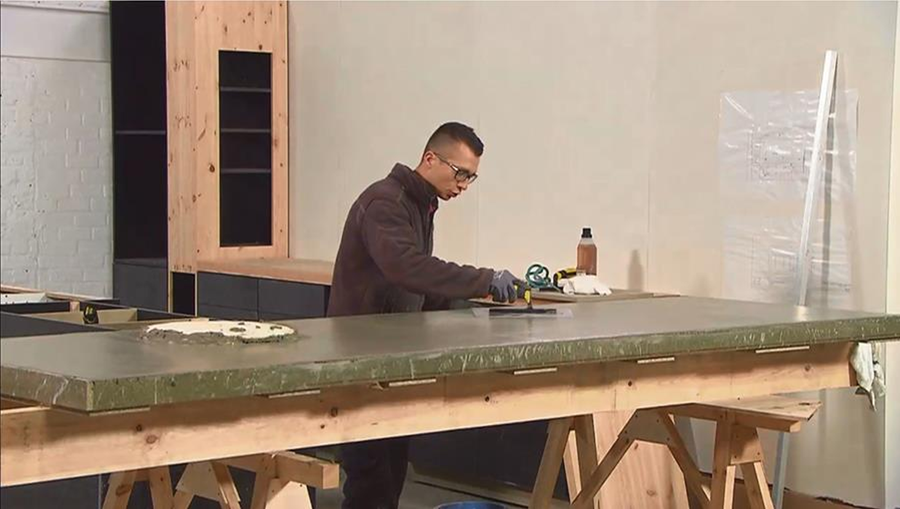 Hoe maak je zelf een keukenwerkblad in beton?