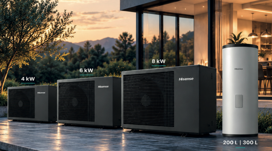 Hisense série M R290 : un système unique pour le chauffage hybride et 100 % électrique