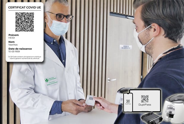 DUPLIPASS - Covid Safe Ticket oplossing in krediet kaart formaat