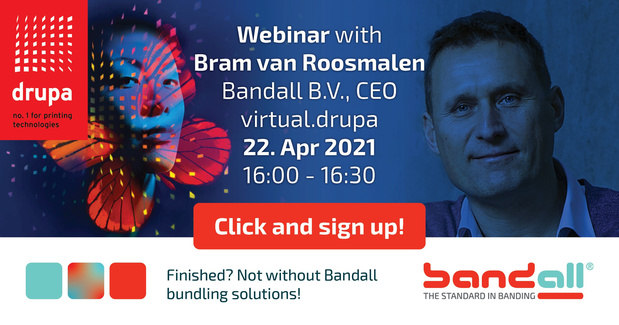 Bandall Webinar focust op duurzaam en schadevrij bundelen tijdens de Virtuele Drupa 2021