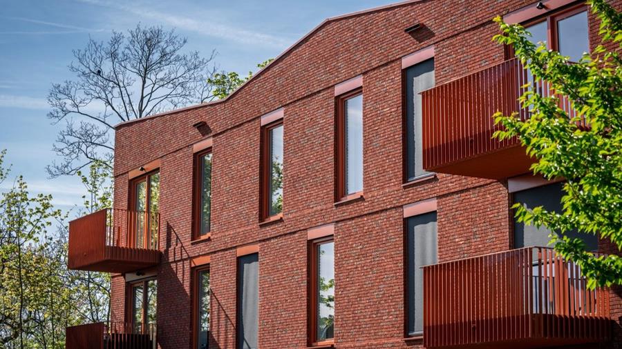 Architecture authentique en briques de Groningue