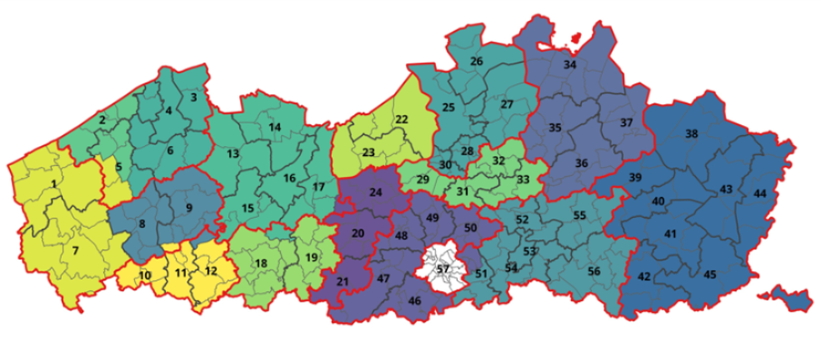 Vlaanderen deelt eerstelijnszones in 14 regionale zorgzones in